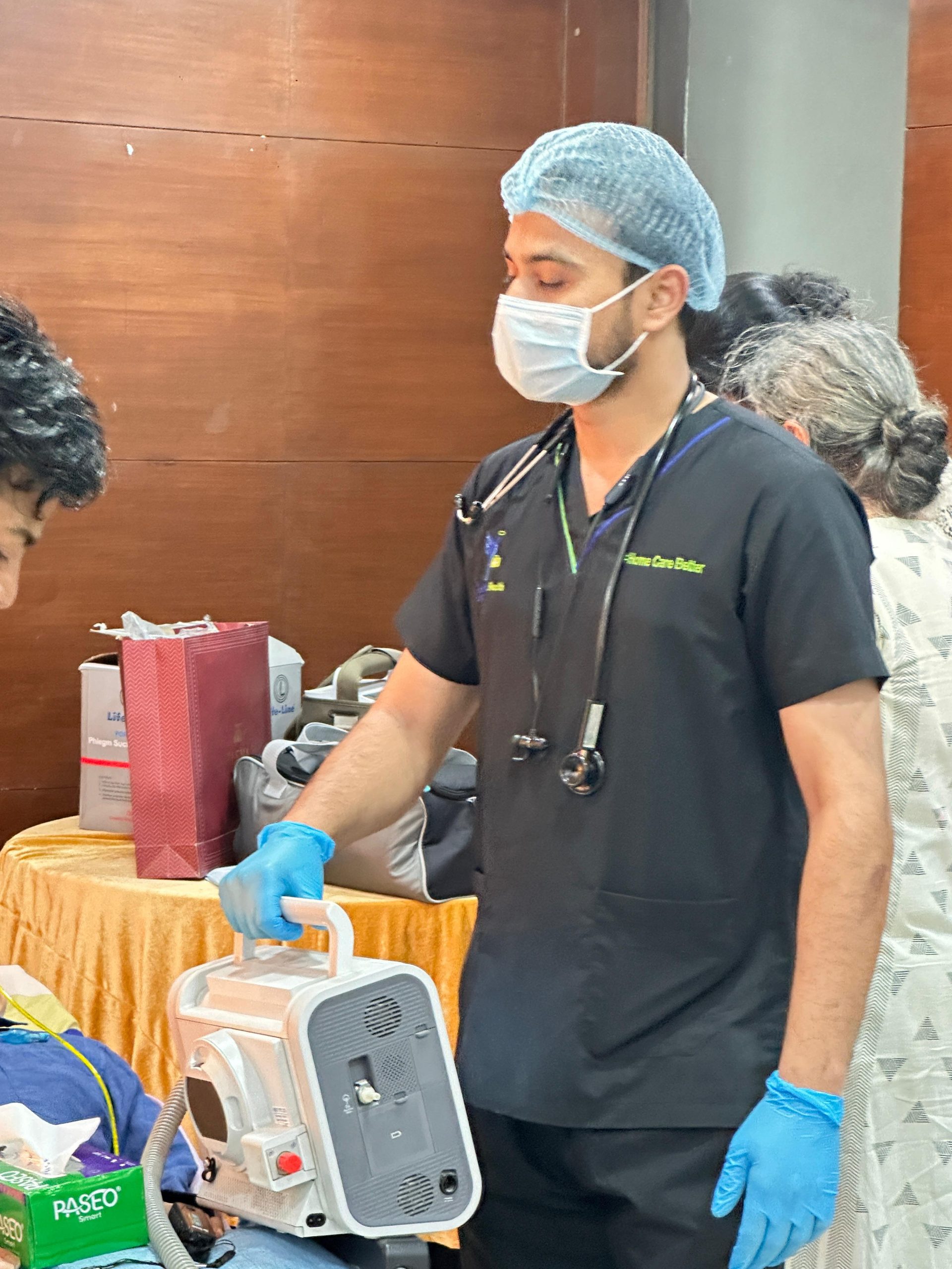 ICU care at home service with trained medical staff and advanced life-support equipment.